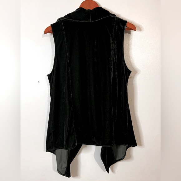 Soft Surroundings Green Velvet Vest - Picture 3 of 4